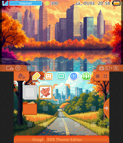 Pixelart city Autumn