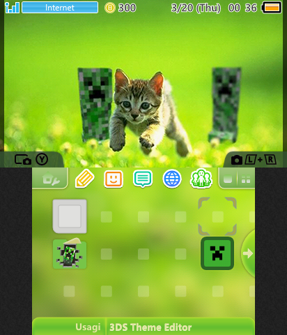 Minecraft Creeper and Cat