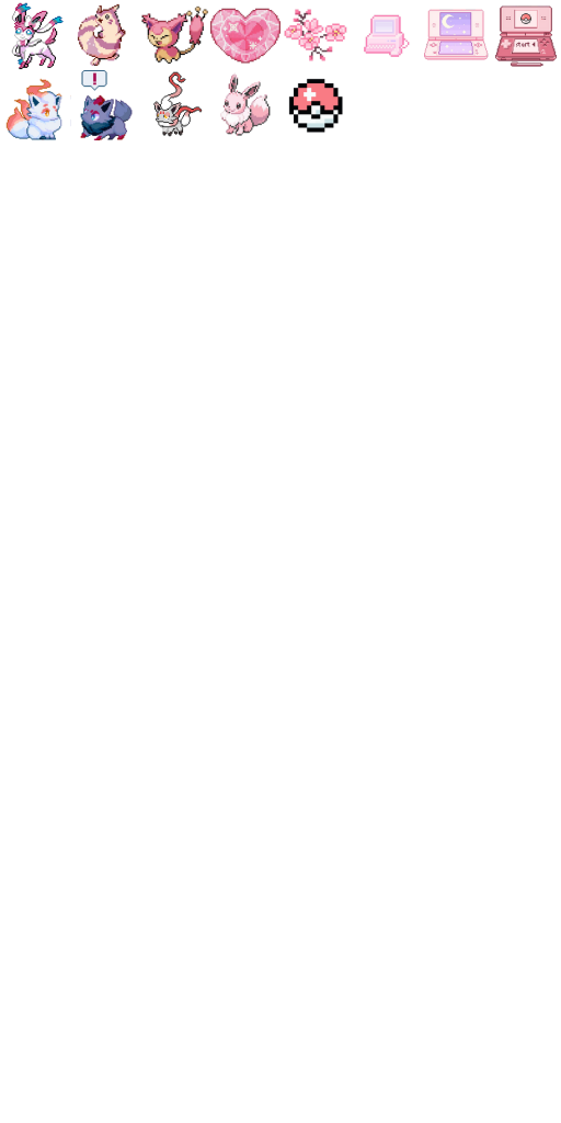 Pink Pixel Art + Pokemon