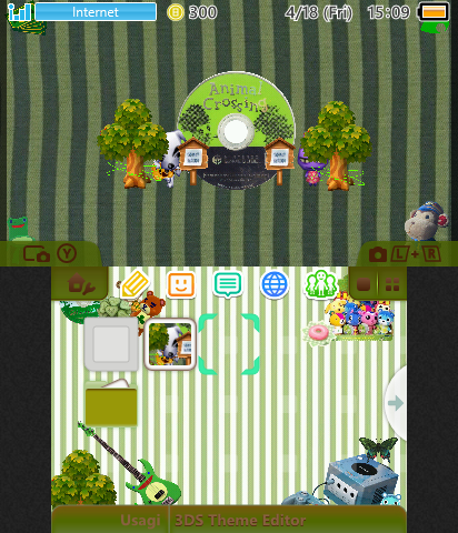 a green animal crossing theme!