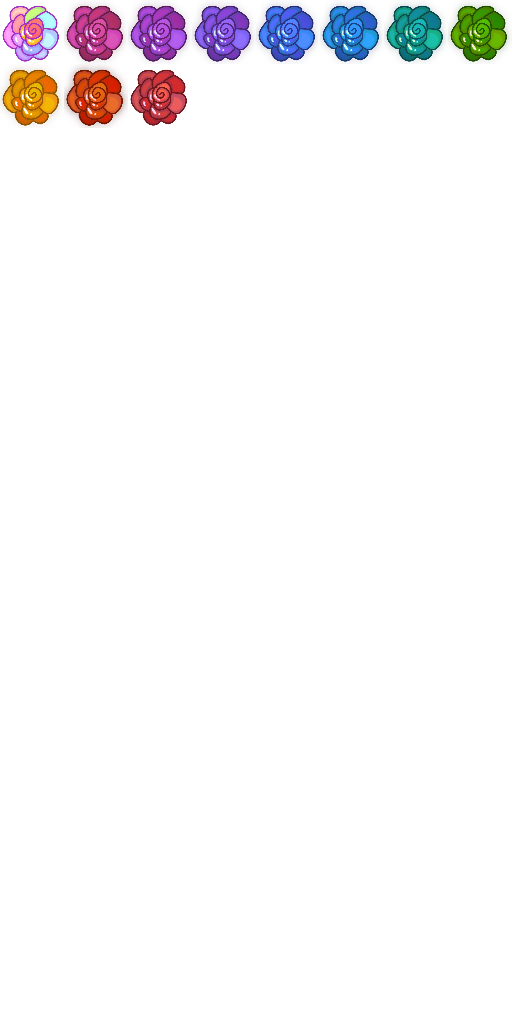 colorful rose badges