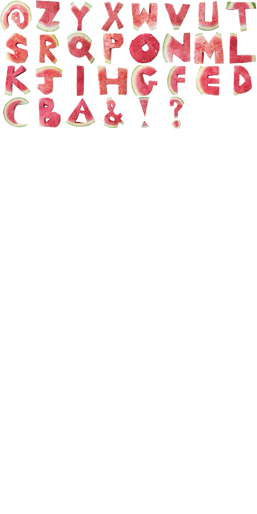 Watermelon letters