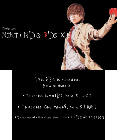 Death Note Light 3DS Splash