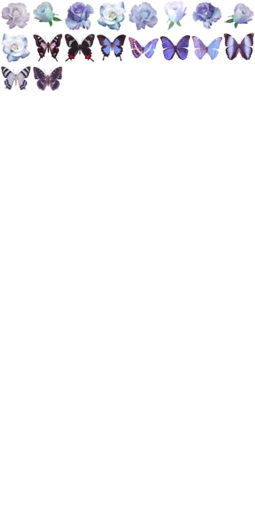 Purple Flowers and Butterflies