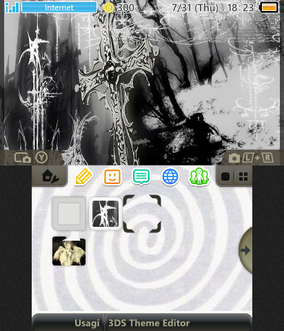 grungey black and white theme