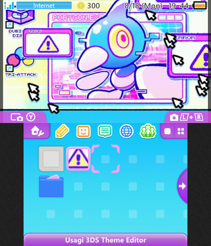 Porygon Pink/Blue Web Theme