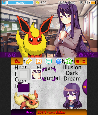 DDLC Yuri and Flareon Theme