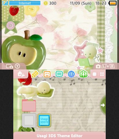 Green and Pink Whimsy Twee