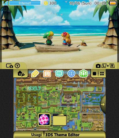 Link and Marin on beach