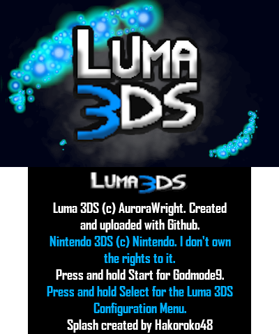 Luma 3DS Arcade Splash
