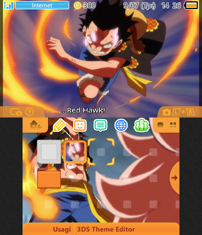 One Piece Luffy Red Hawk