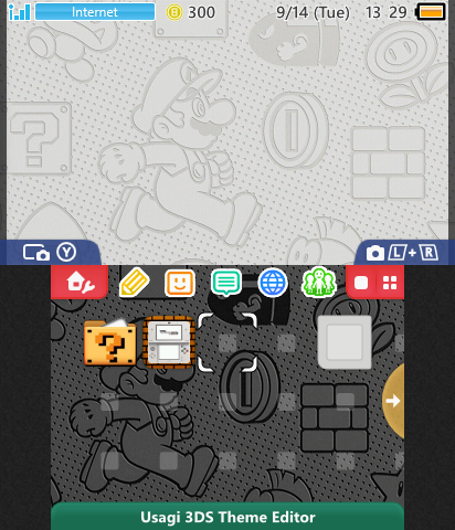 New3DS Mario Black&White Edition