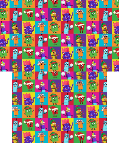 Numberblocks Christmas Splash