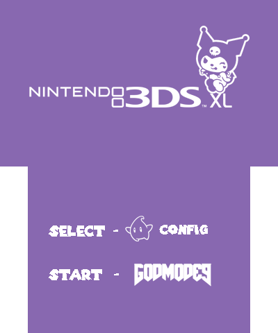 purple 3ds xl kuromi splash