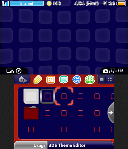 Simple Dark Blue and Red Theme