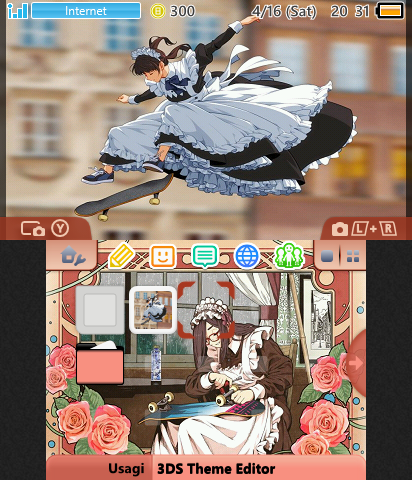 Delicate maiden skateboarding