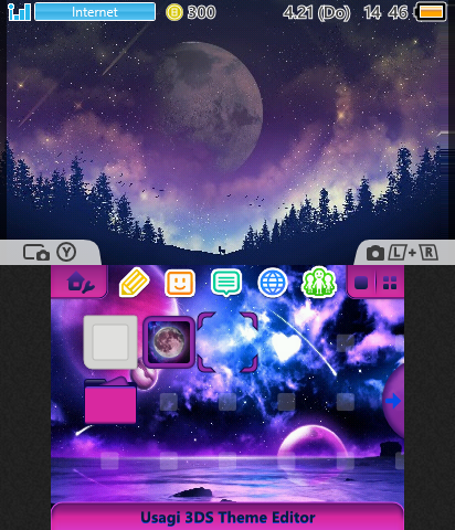 Galaxy theme.