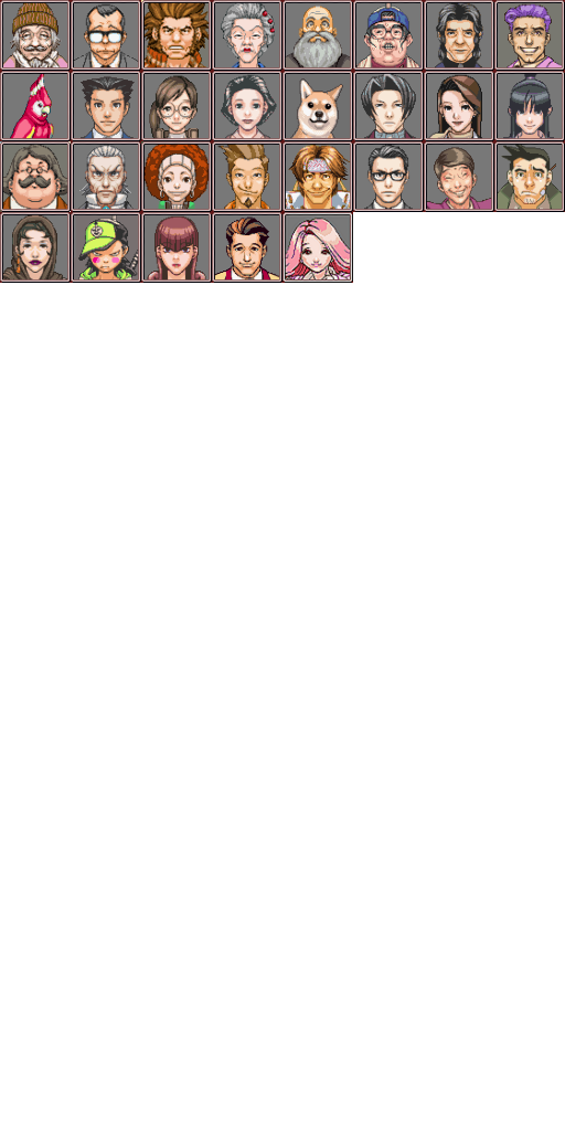 PW: Ace Attorney Char. Mugshots