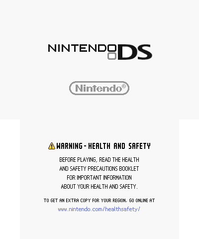 Nintendo DS splash screen