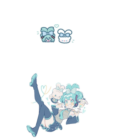 Miku and Cinnamoroll