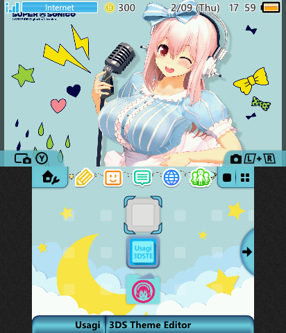 Super Sonico Blue Theme