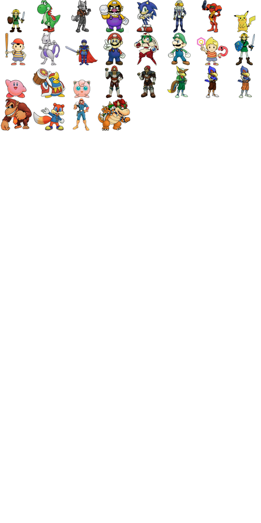 Smash Bros Remix 64 characters