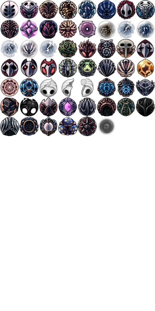 Hollow Knight Charm Badges