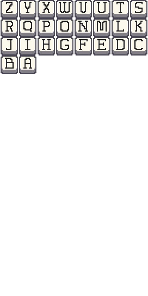 White Keyboard Letters