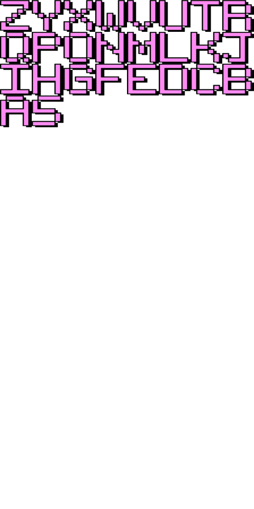Neon Pink Pixel Letters