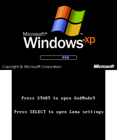 Windows XP boot screen