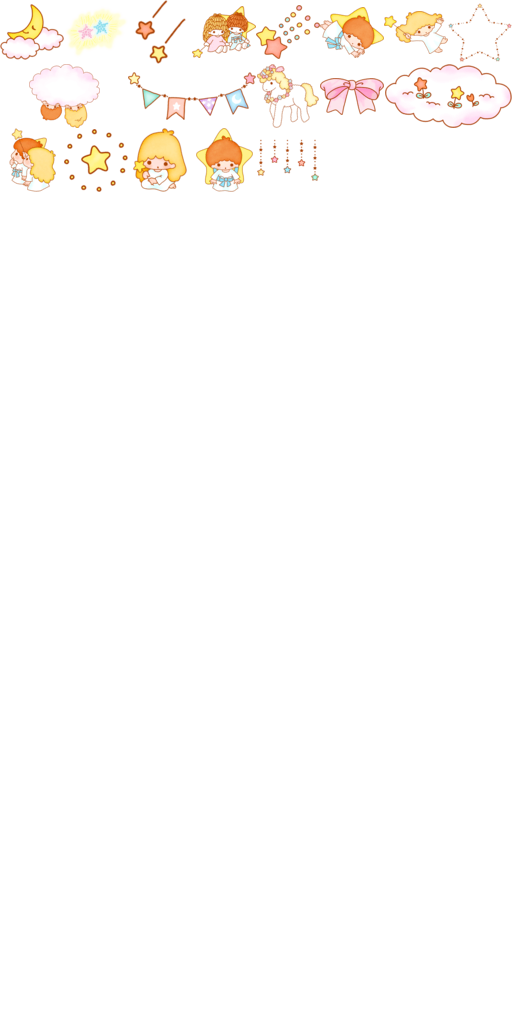 little twin stars fluffy badges