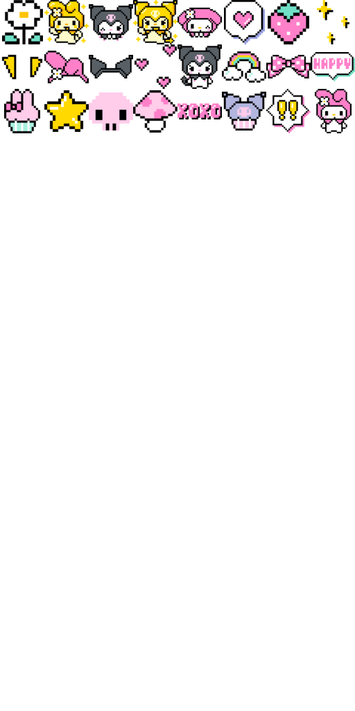 Pixel My Melody & Kuromi Badges