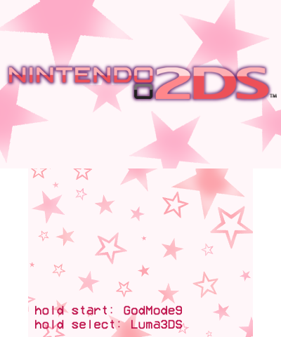 2DS pink star splash