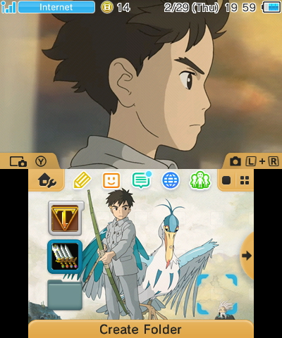 Boy and the Heron Spinning Globe