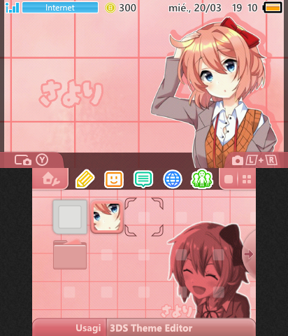 Sayori 3ds Theme (Pink)