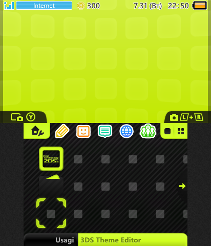 N2DSXL Bkack x Lime Theme v1.0