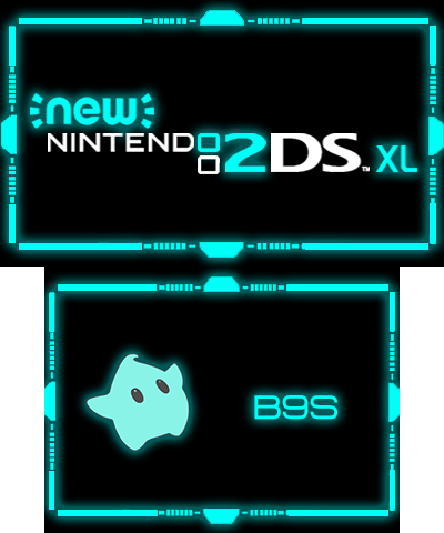 Futuristic Blue 2DS XL Splash