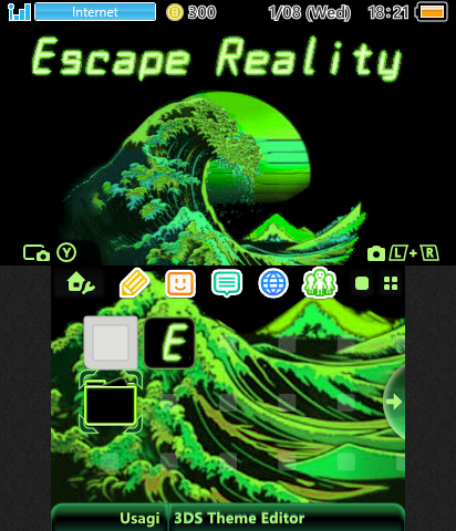 Lime green vaporwave